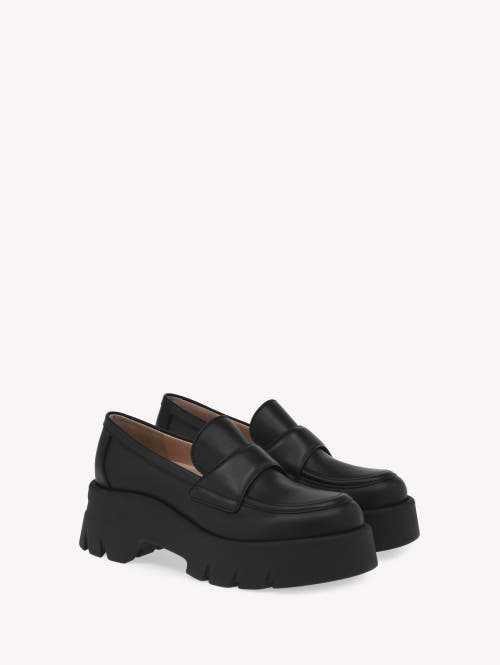 Gianvito Rossi Argo Leather Loafers In Black