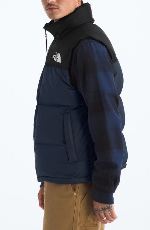 The North Face 1996 Retro Nuptse Water Resistant Down Puffer Vest In Blue