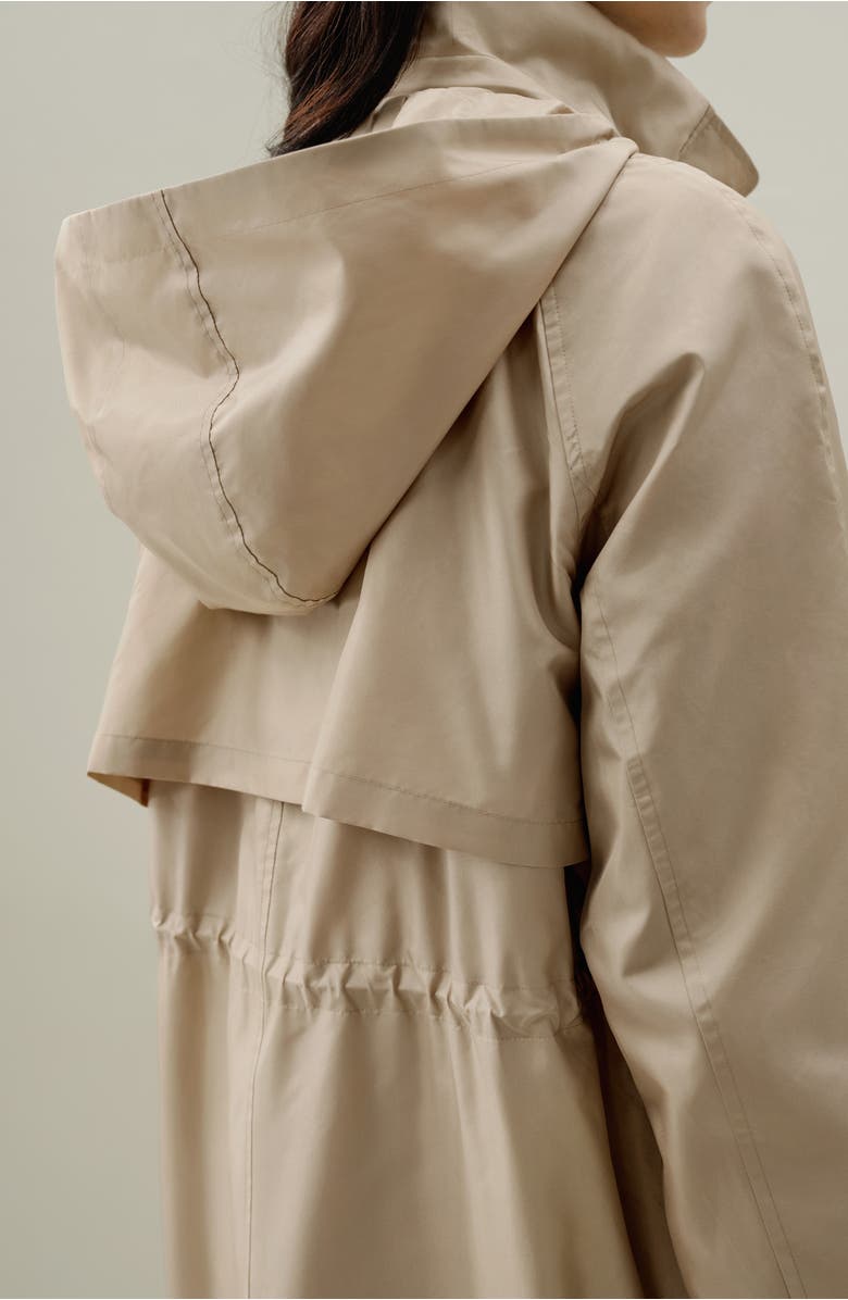 Lilysilk Silk Taffeta Water-Repellent Coat, Alternate, color, Gravel Gold