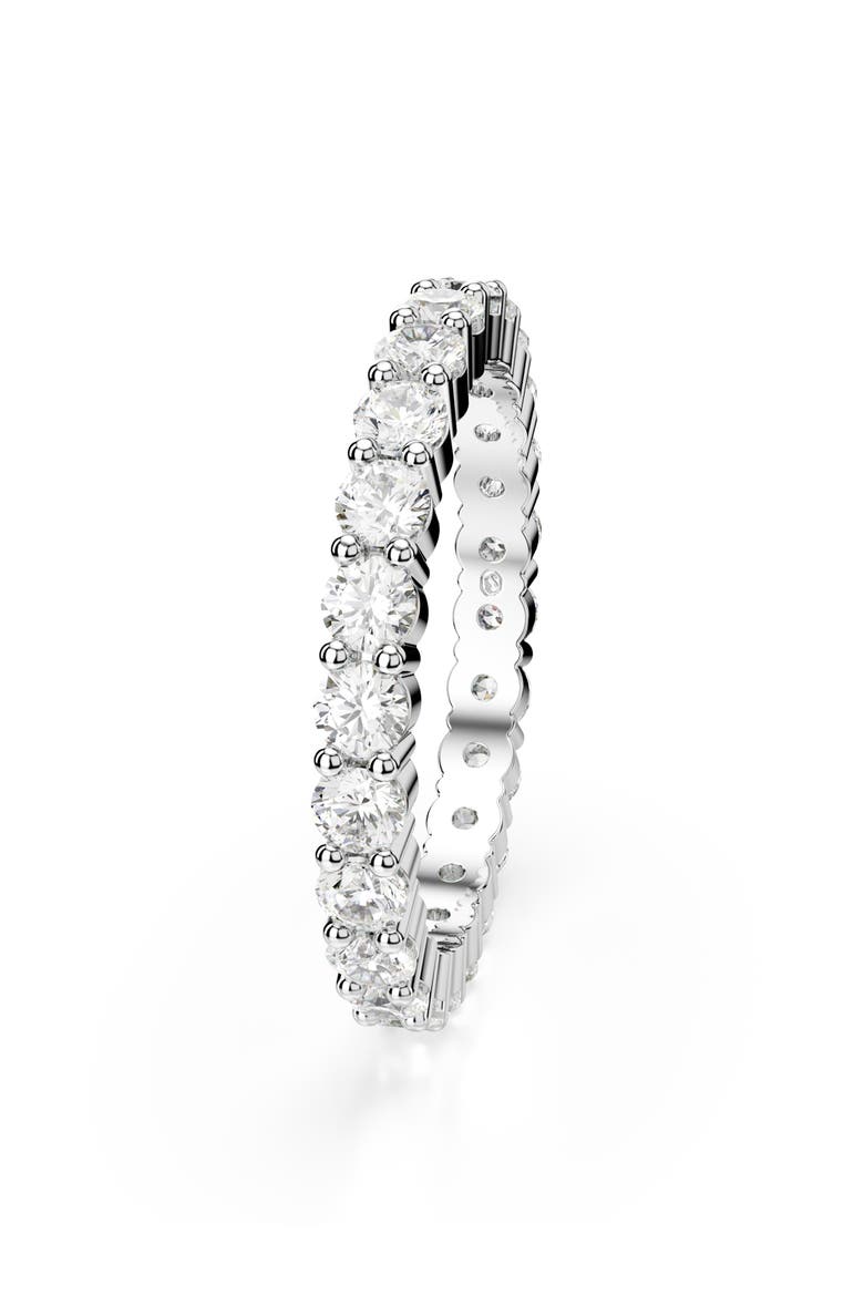 Matrix Crystal Eternity Ring, Alternate, color, WHITE/ SILVER