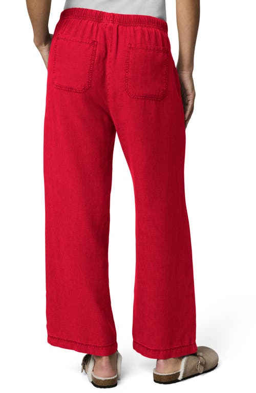 Splendid Angie Crop Wide Leg Pants In Red