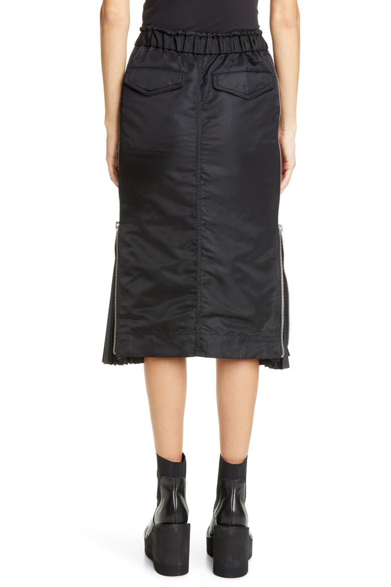 MA-1 Side Gusset Skirt, Alternate, color, BLACK