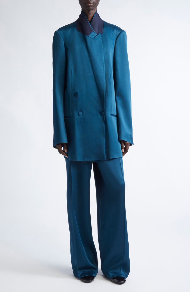 Dries Van Noten Portia Trousers, Alternate, color, Petrol