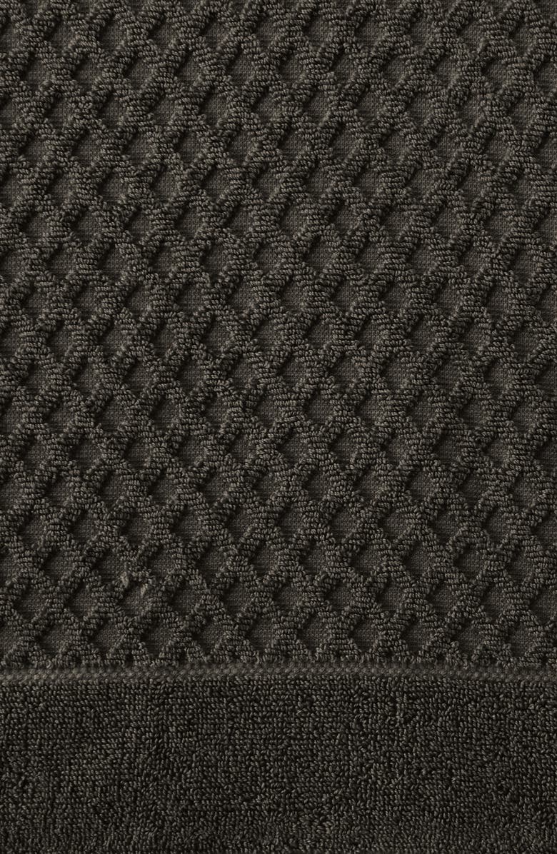 Woven & Weft Diamond Waffle Textured 2-Piece Bath Sheet Set, Alternate, color, Midnight