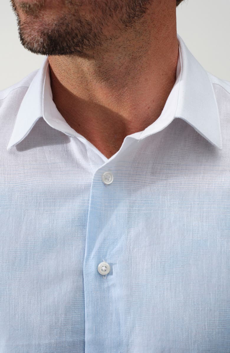 STUDIO GARNET LOS ANGELES Linen & Cotton Blend Button-Up Shirt, Alternate, color, Royal