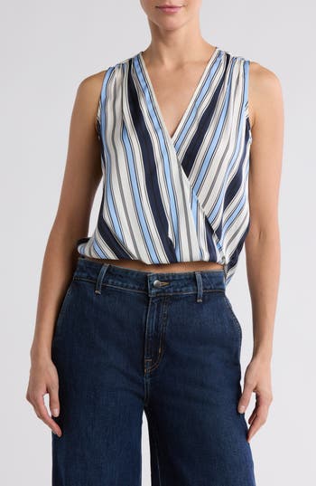 VERONICA BEARD VERONICA BEARD RAHI STRIPE SLEEVELESS TOP