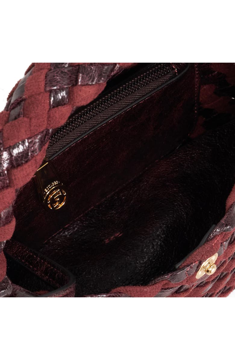 Dune London Dinkydeliberate Woven Top Handle Bag, Alternate, color, Purple/ Burgundy