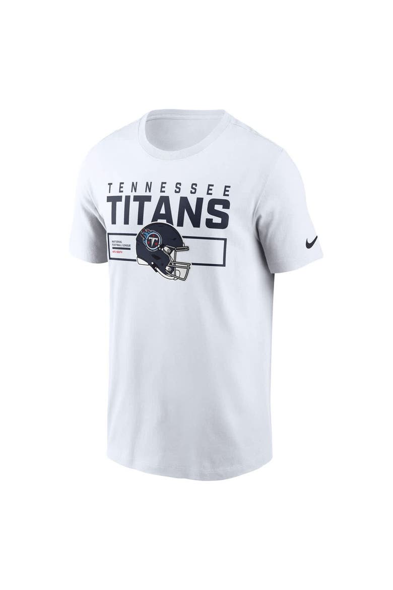 Men's Nike White Tennessee Titans Primetime Helmet Essential T-Shirt, Alternate, color, White