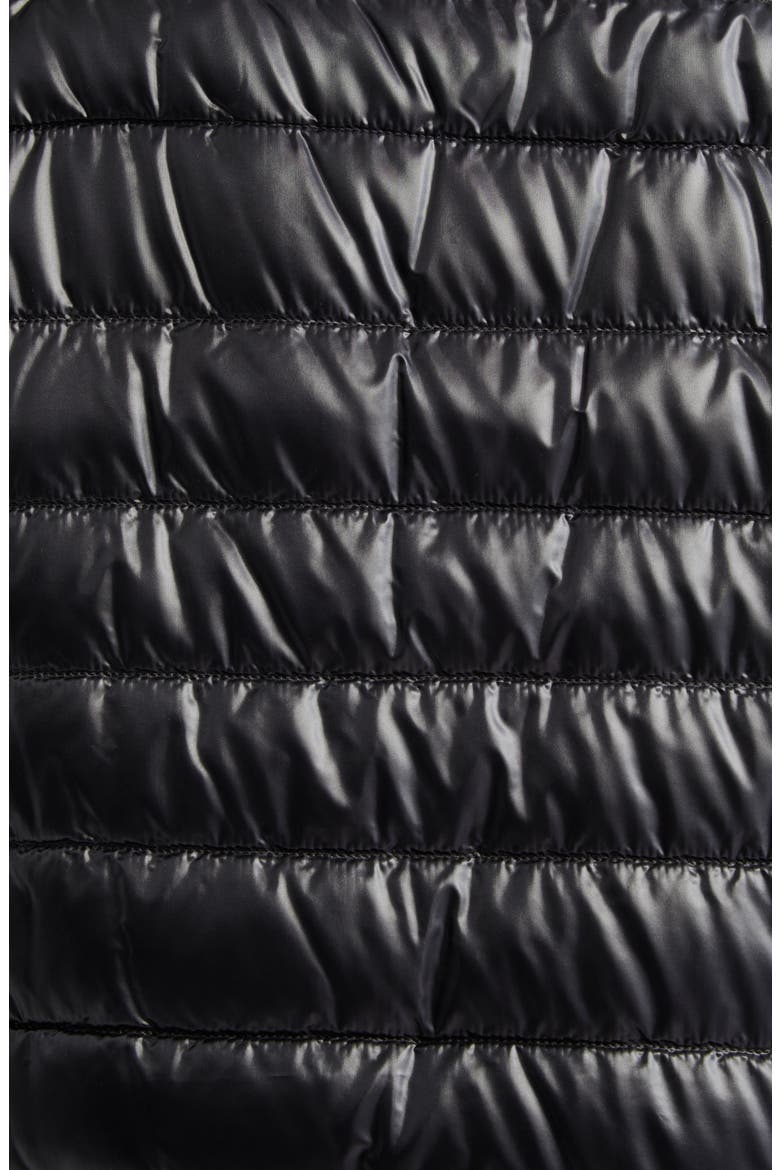 Shiny Down Puffer Jacket, Alternate, color, BLACK