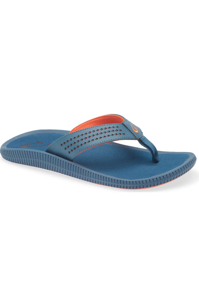 OluKai Ulele Flip Flop, Main, color, Lagoon / Lagoon