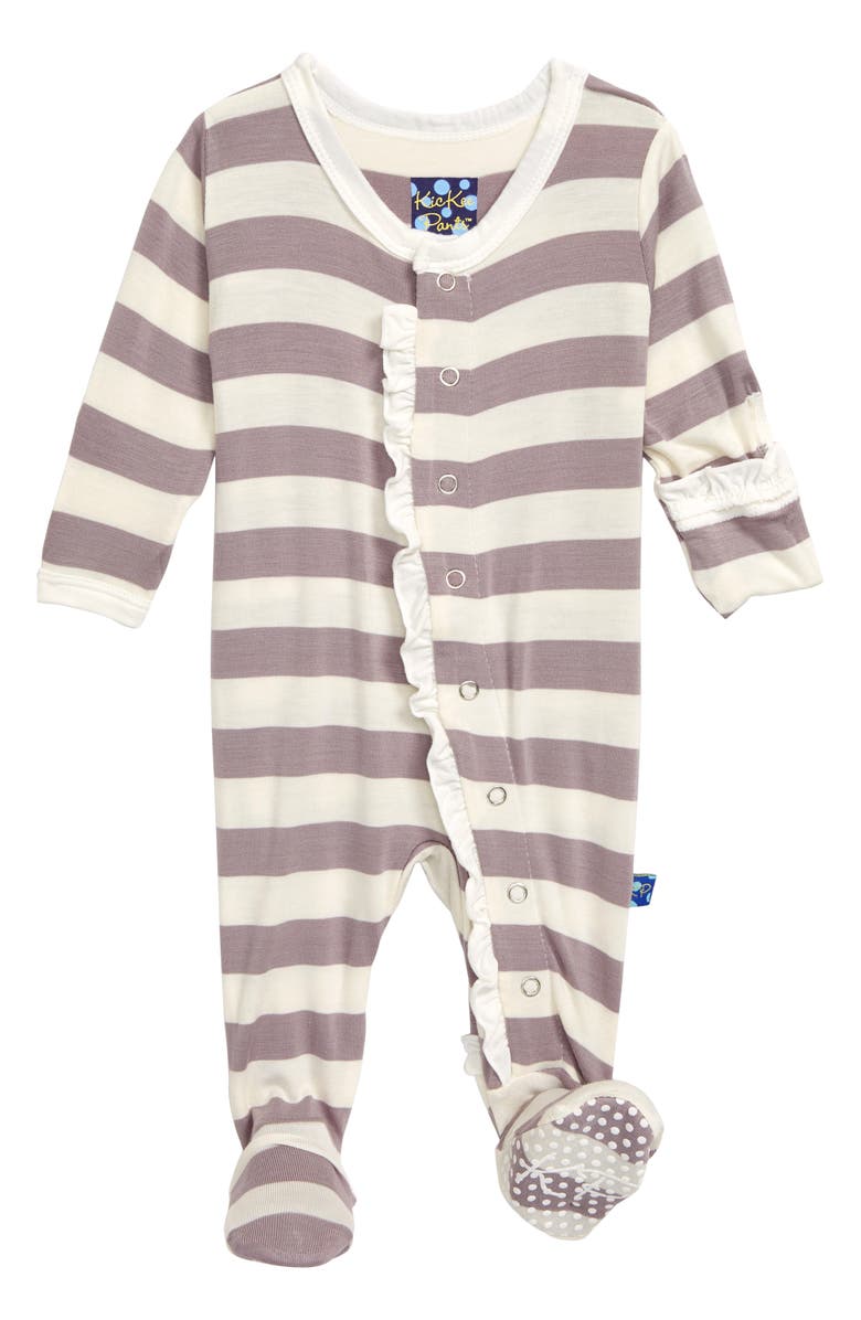 KicKee Pants Ruffle Footie, Main, color, 