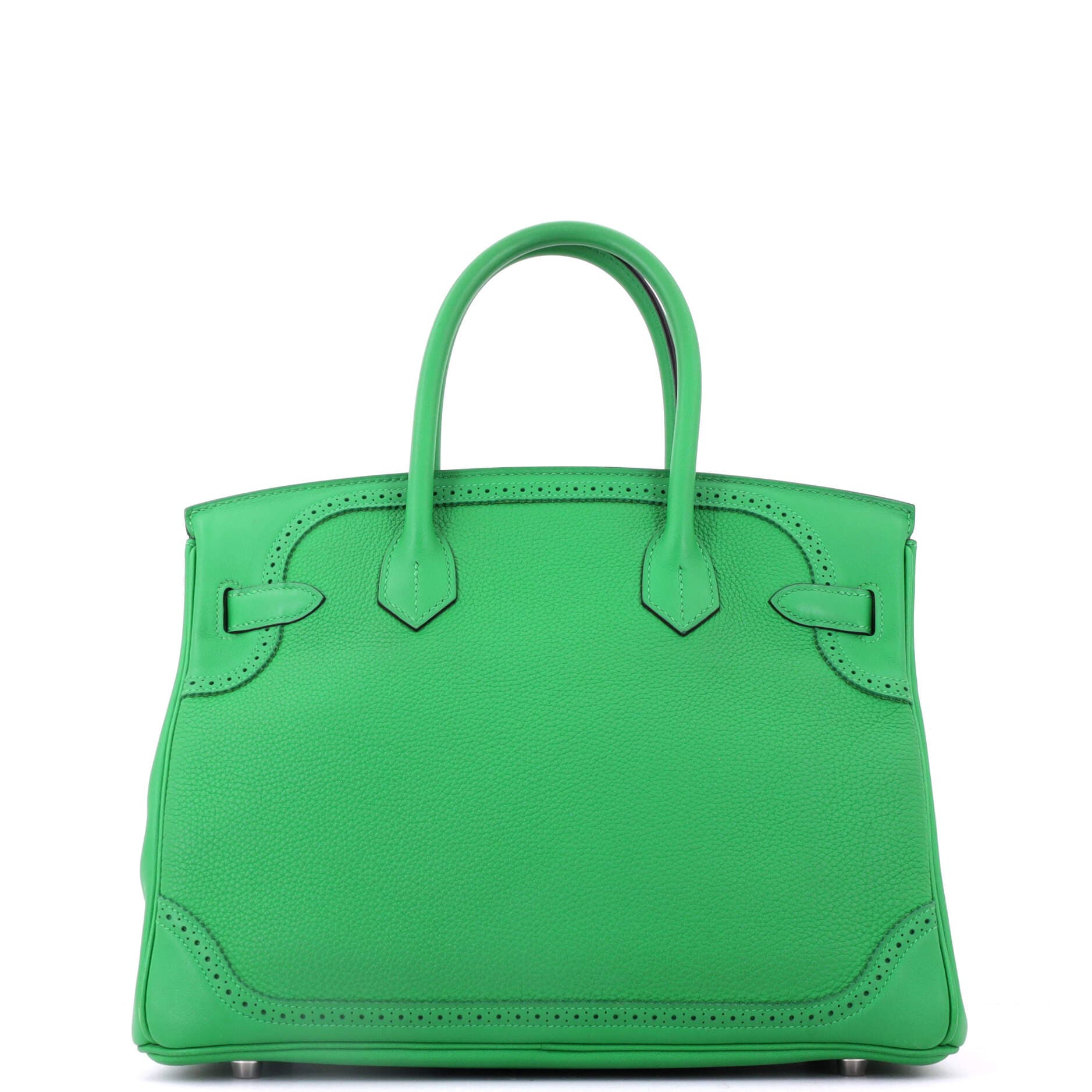 Birkin Ghillies Bag Green Togo and Swift with Palladium Hardware 30, Alternate, color, Green