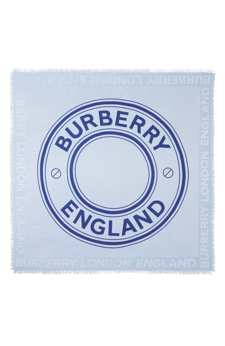 Burberry Logo TB Monogram Jacquard Silk & Wool Scarf, Main, color,