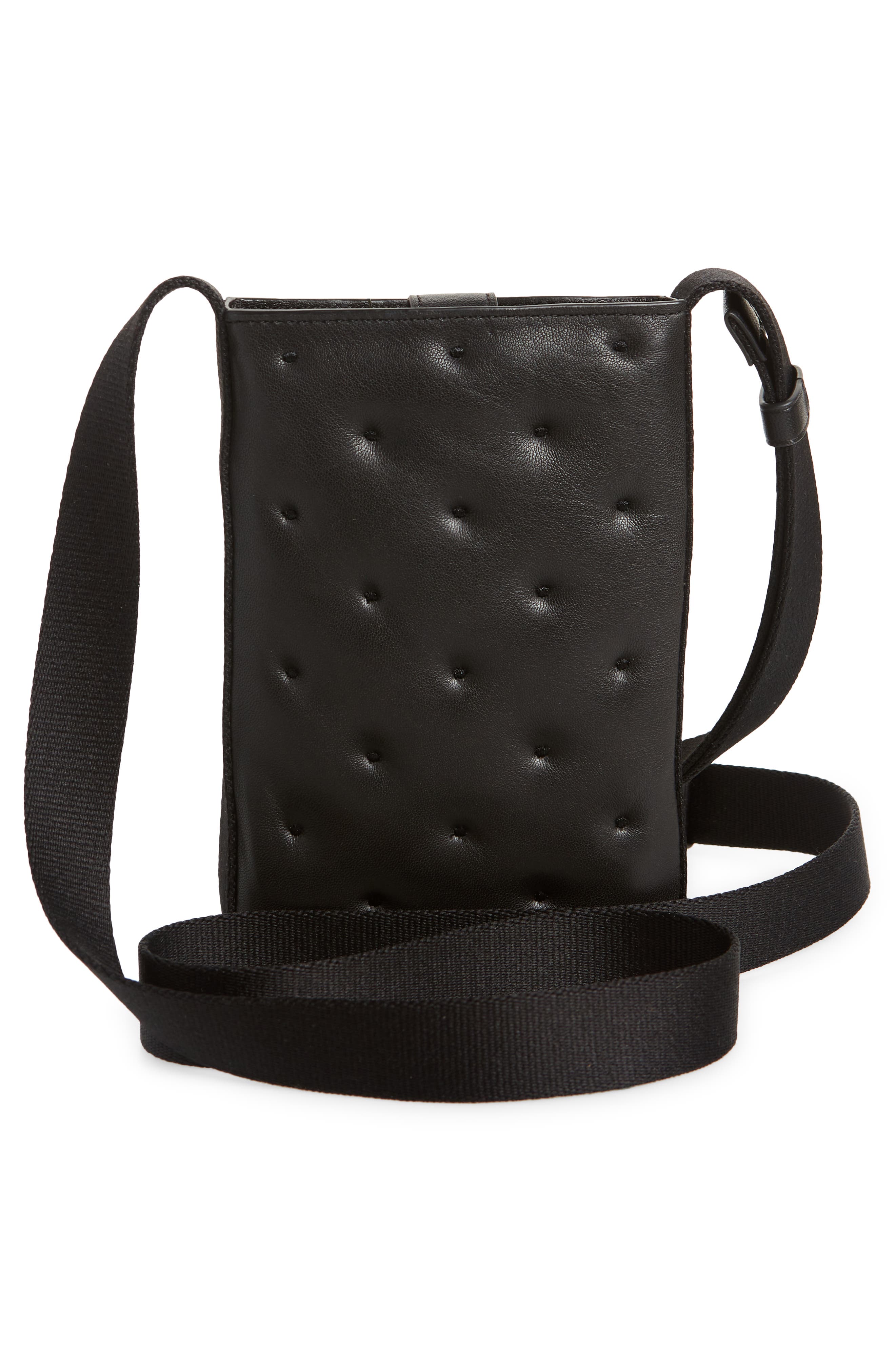 rag & bone Riser Leather Crossbody Phone Pouch, Alternate, color, 