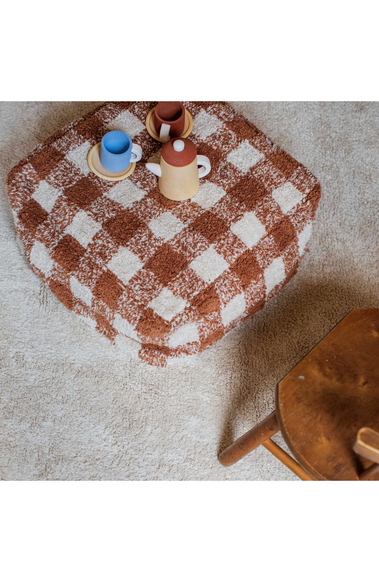 Lorena Canals Pouf Vichy, Alternate, color, Natural, Toffee