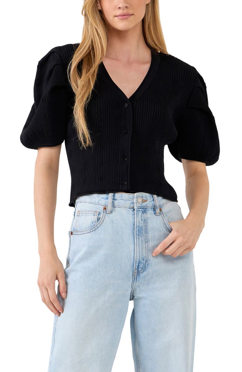 Endless Rose Puff Sleeve Cardigan, Alternate, color, 