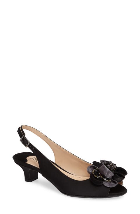 Leonelle Kitten Heel Slingback Sandal (Women)