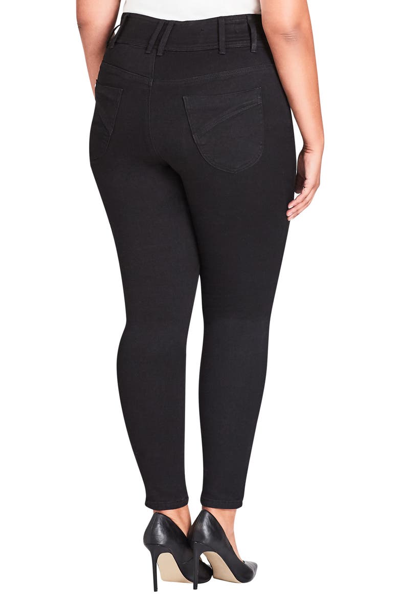 Harley High Rise Skinny Jeans, Alternate, color, BLACK