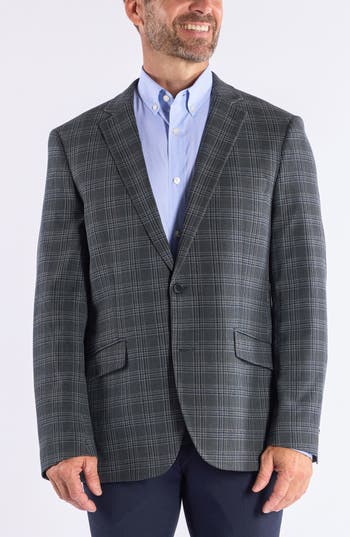 Savile Row Co Plaid Sport Coat In Gray