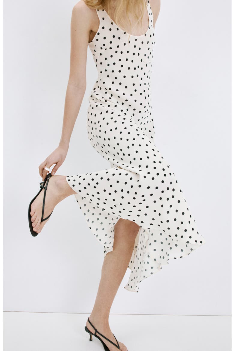Taby 2 Polka Dot Sleeveless Dress, Alternate, color, OFF WHITE