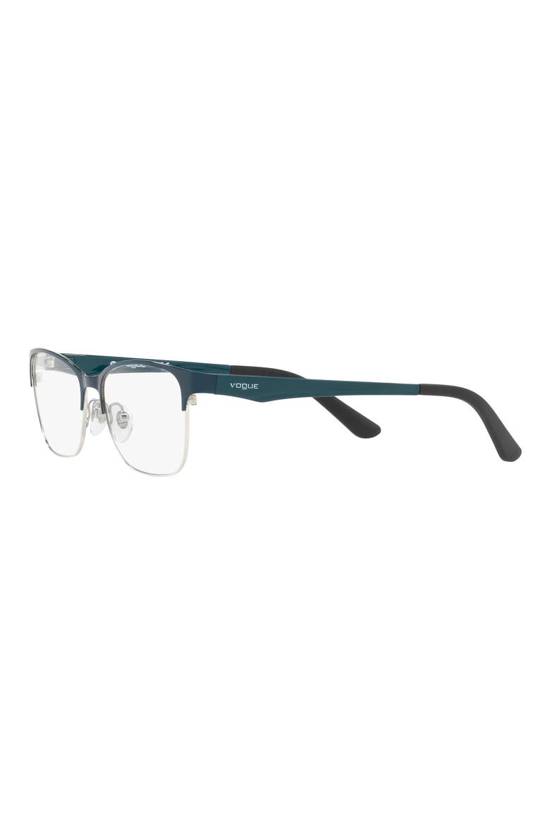 52mm Square Optical Glasses, Alternate, color, DK GREEN