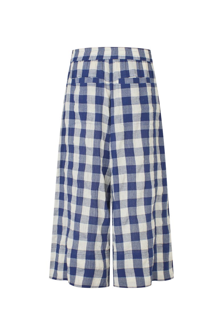 Maportia Checked Wide Leg Trouser, Alternate, color, Medieval Blue