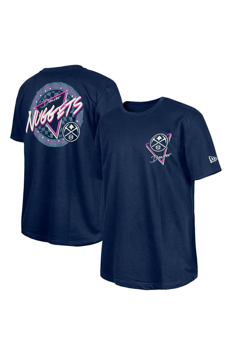 New Era Navy Denver Nuggets Glow-in-the-Dark T-Shirt, Main, color, 