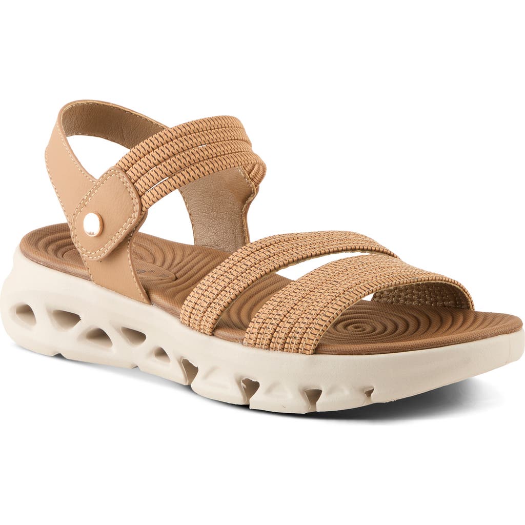 Flexus By Spring Step Garlina Platform Wedge Sandal In Tan