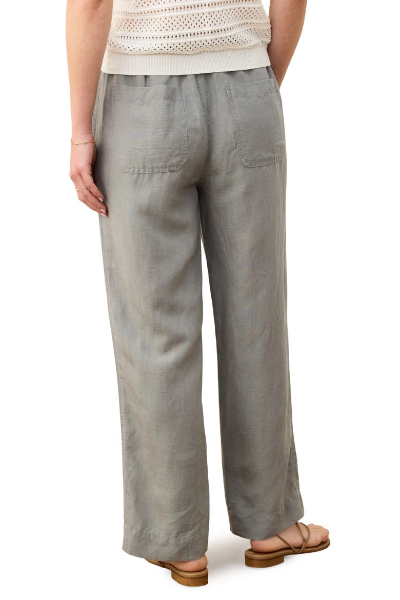 Linen Blend Straight Leg Pants, Alternate, color, SHADOW