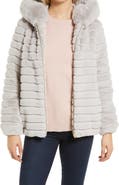 Gallery Hooded Faux Fur Jacket