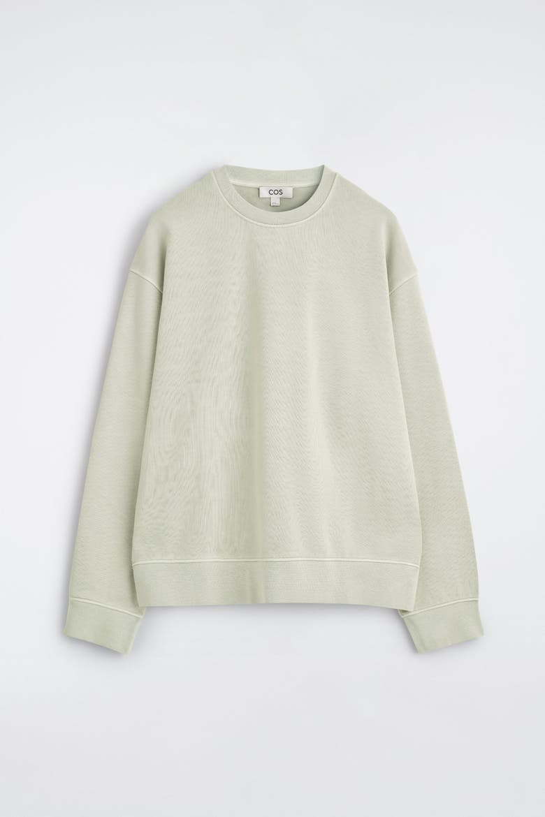 Washed-Cotton Sweatshirt, Alternate, color, LIGHT GREEN