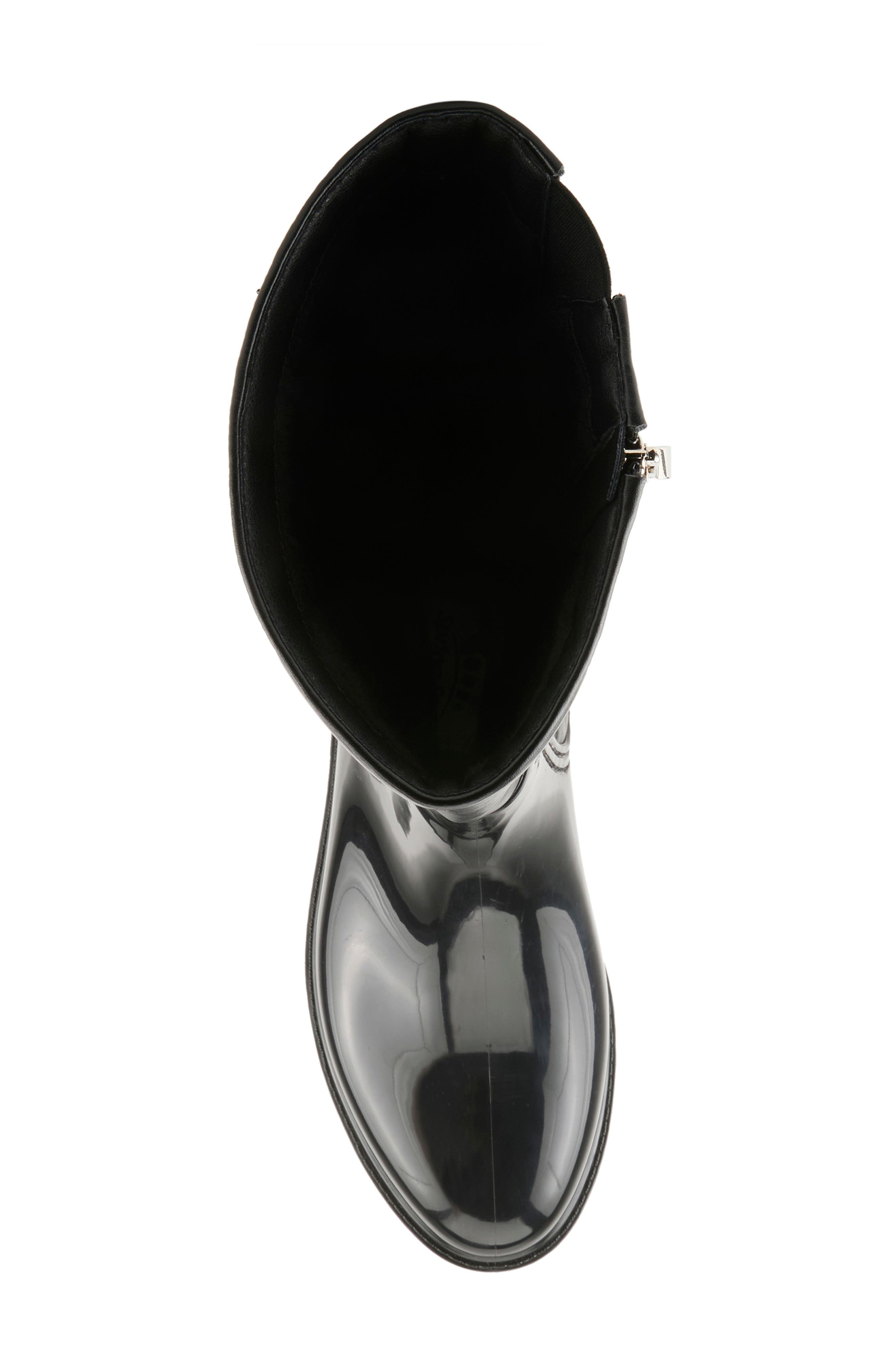 Spring Step Maiza Waterproof Quilted Rain Boot, Alternate, color, Black