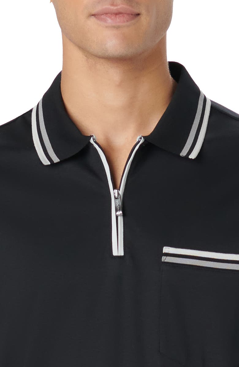 Bugatchi Quarter Zip Pocket Polo, Alternate, color,
