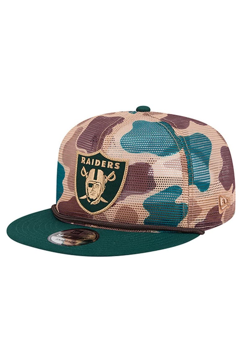 Men's New Era Camo Las Vegas Raiders Duck Camo 9FIFTY Snapback Hat, Main, color, Camo