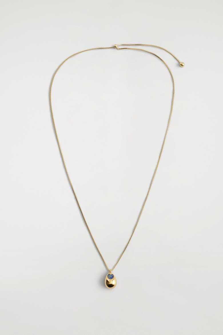 Lapis Lazuli Pendant Necklace, Main, color, GOLD / BLUE