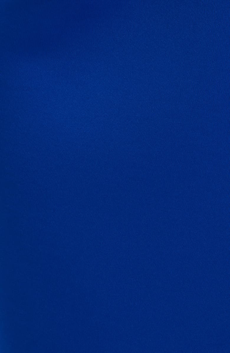 Eliza J Bow One-Shoulder Cocktail Dress, Alternate, color, Cobalt