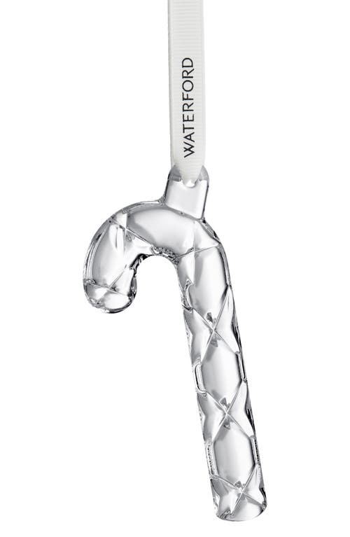 Waterford Mini Candy Cane Crystal Ornament In Silver