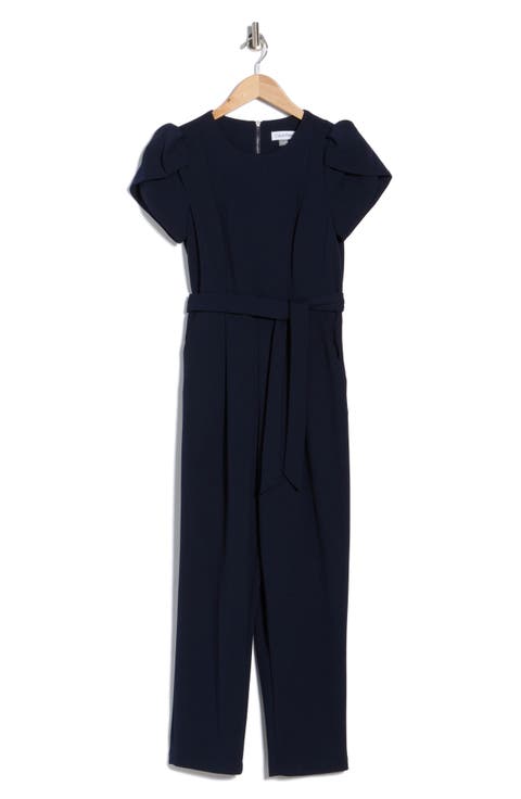 Tulip Sleeve Belted Jumpsuit