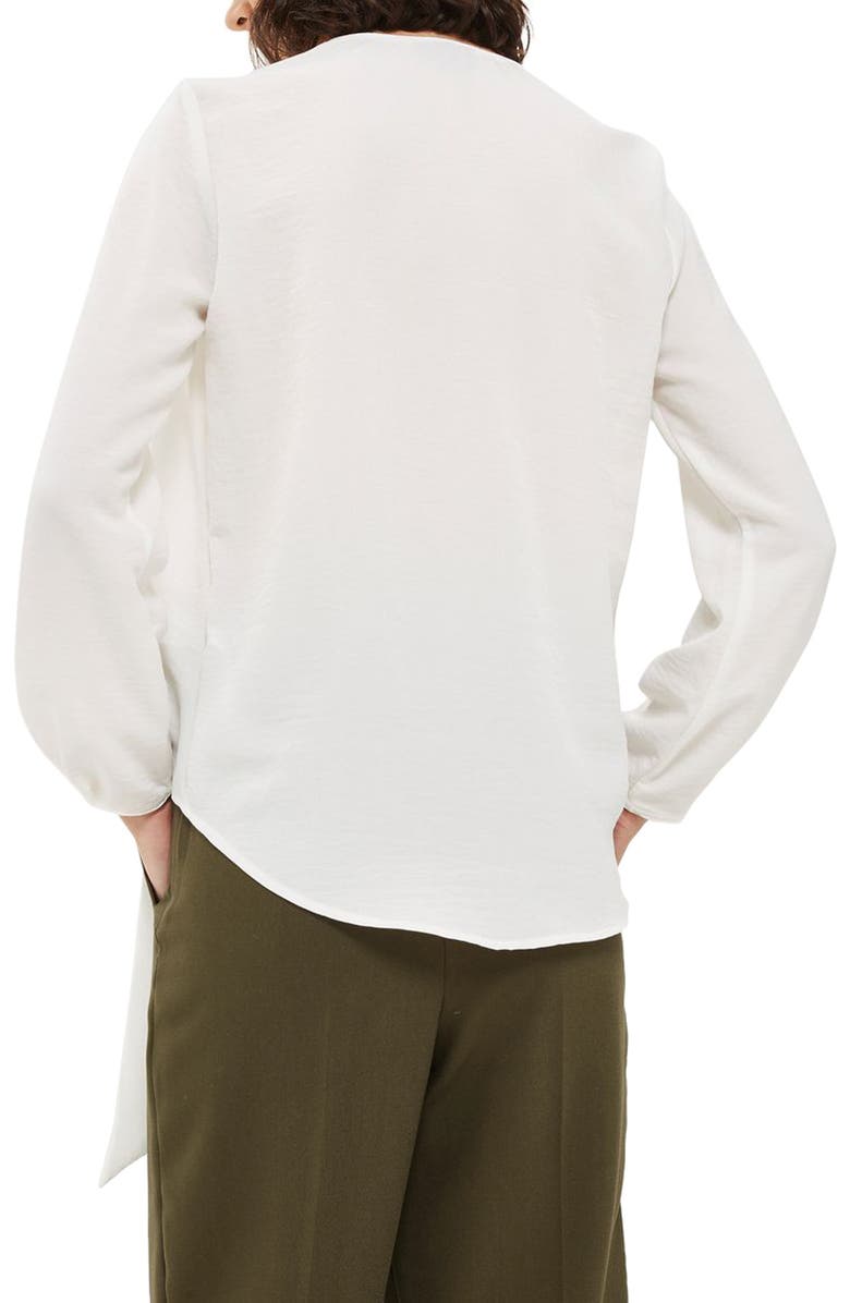 Topshop Wrap Tuck Blouse, Alternate, color,