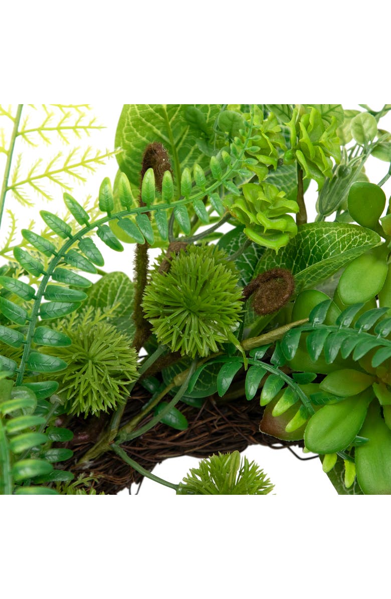 Northlight Maidenhair Fern and Foliage Spring Wreath 24-Inch, Alternate, color, Green