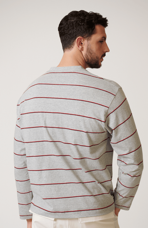 Leisure Lab Wolf Long Sleeve Box T In Gray