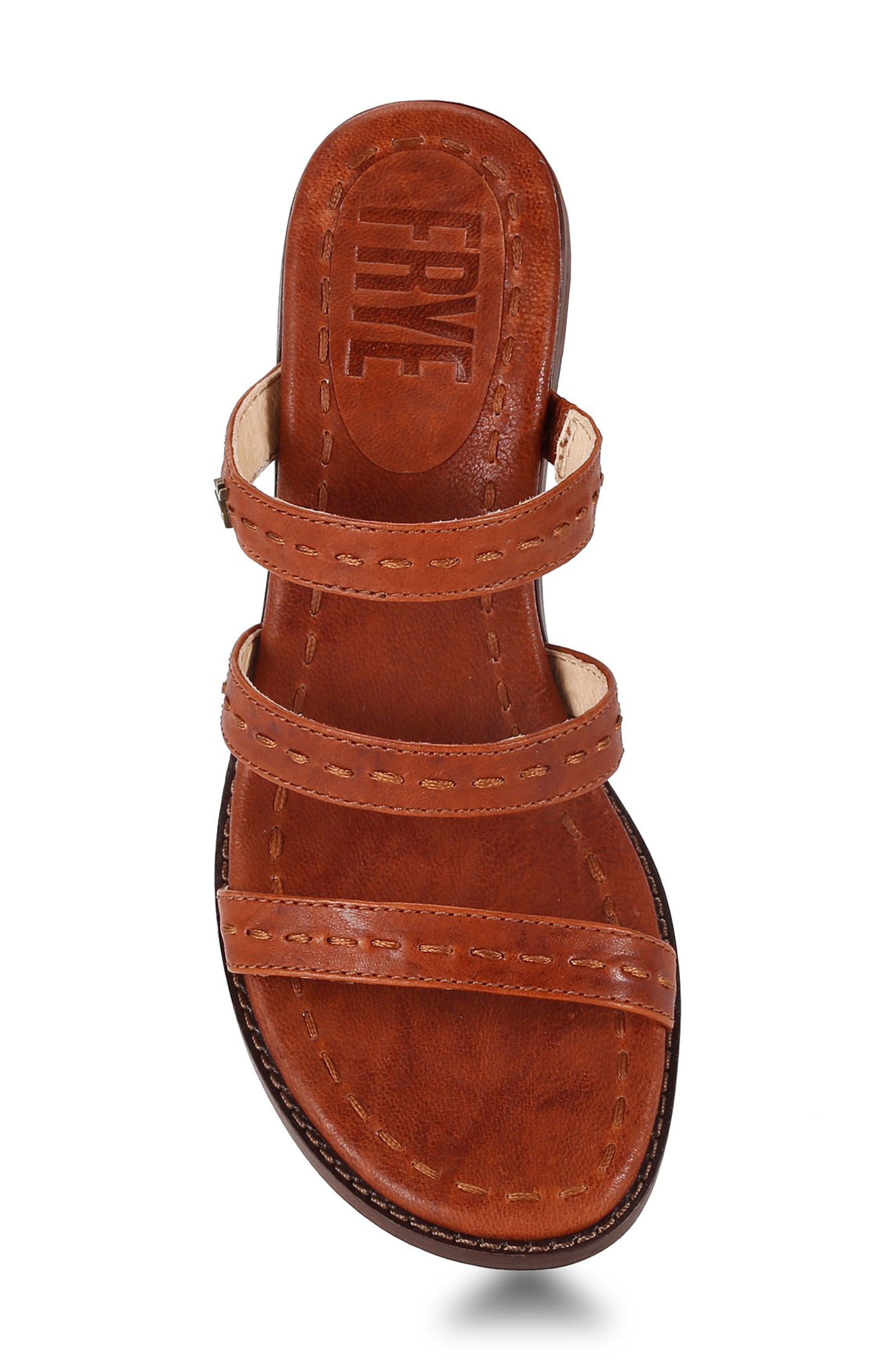 Estelle Strappy Slide Sandal, Alternate, color, COGNAC