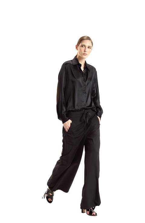 Tuxedo Stripe Wide Leg Pants