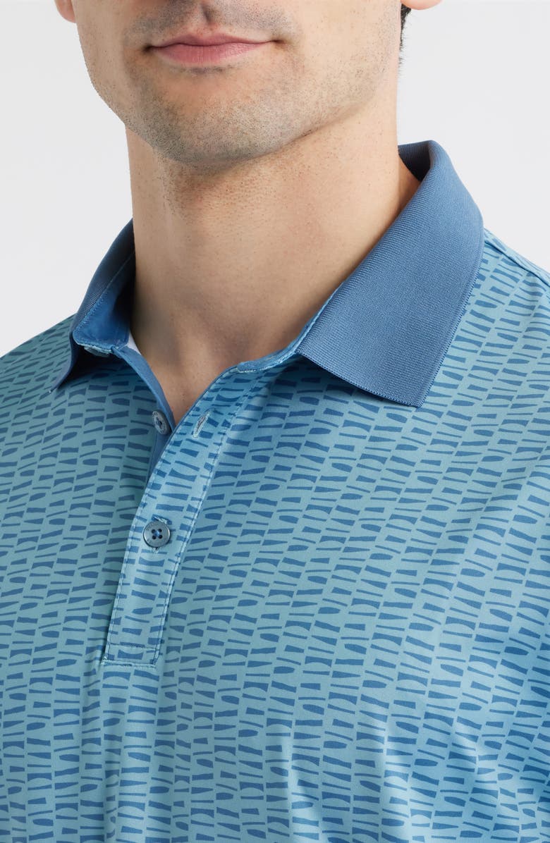 Swannies Rufus Broken Stripe Performance Golf Polo, Alternate, color, Bluestone
