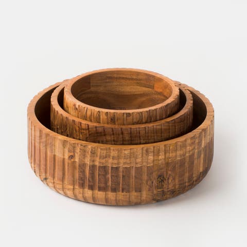 Etta Acacia Wood Bowls