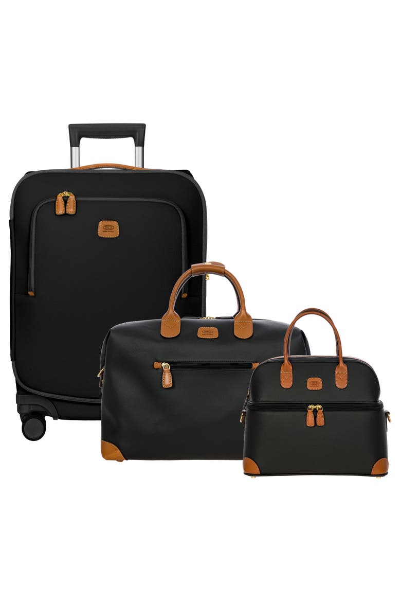 Firenze Tri-Fold Traveler Toiletry Bag, Alternate, color, Black
