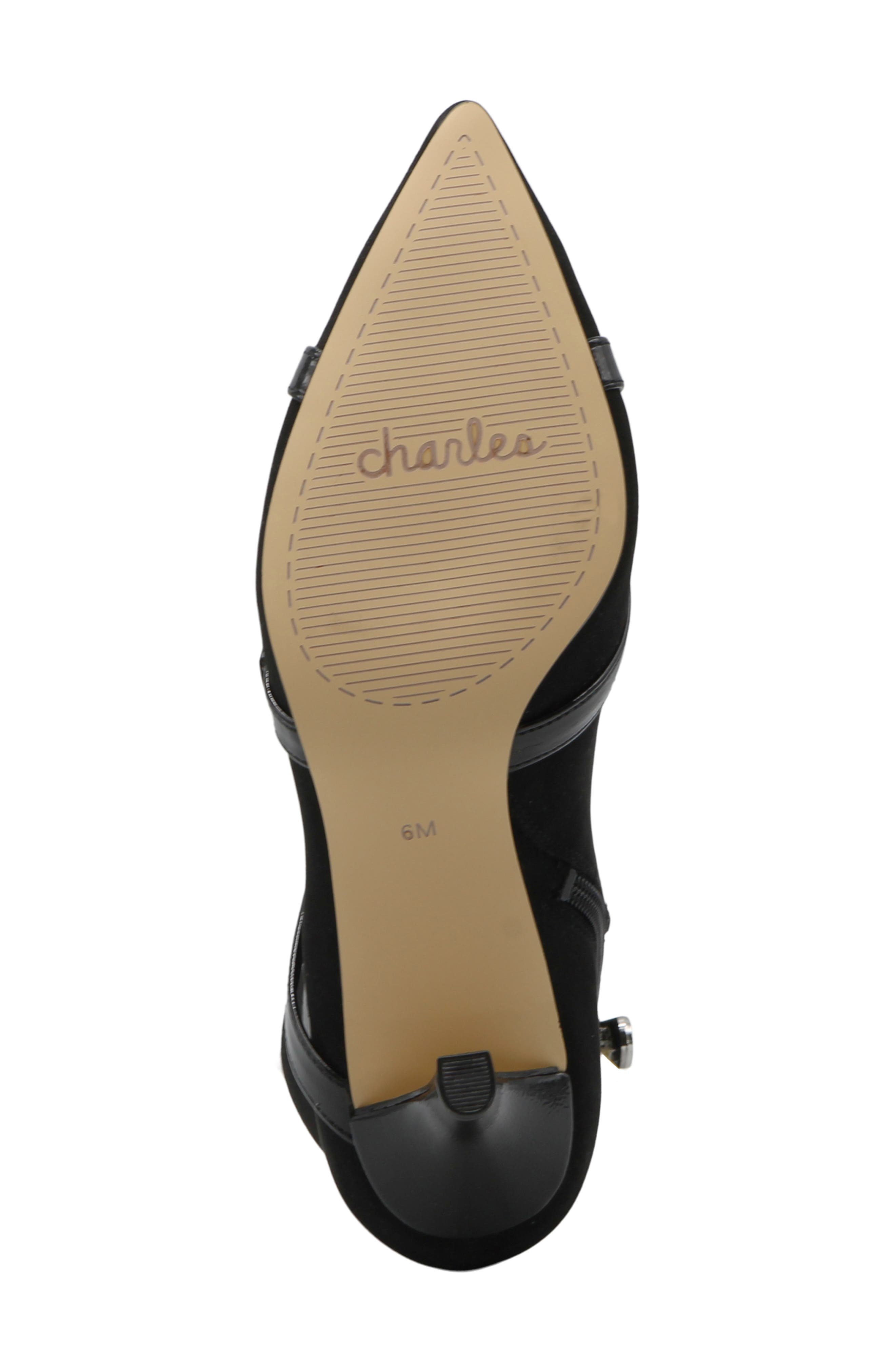 Charles by Charles David Annie Buckle Strap Bootie, Alternate, color, Black