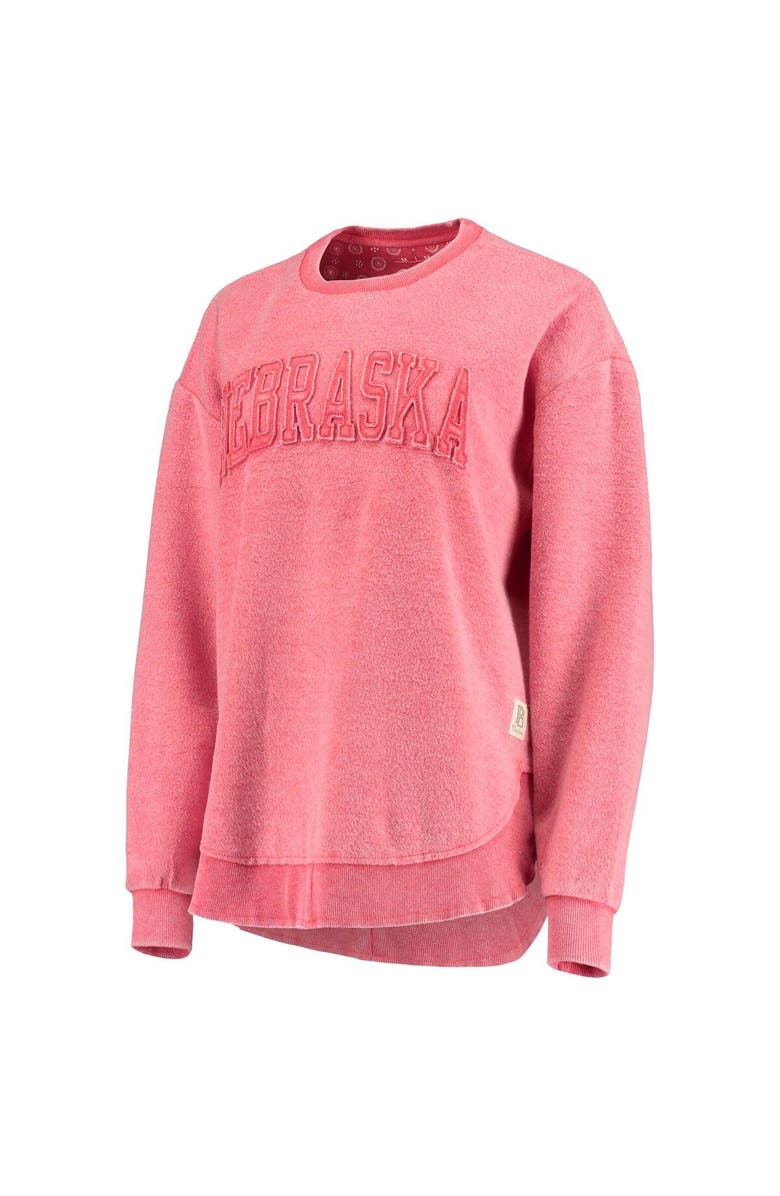 PRESSBOX Women's Pressbox Scarlet Nebraska Huskers Ponchoville Pullover Sweatshirt, Alternate, color, 