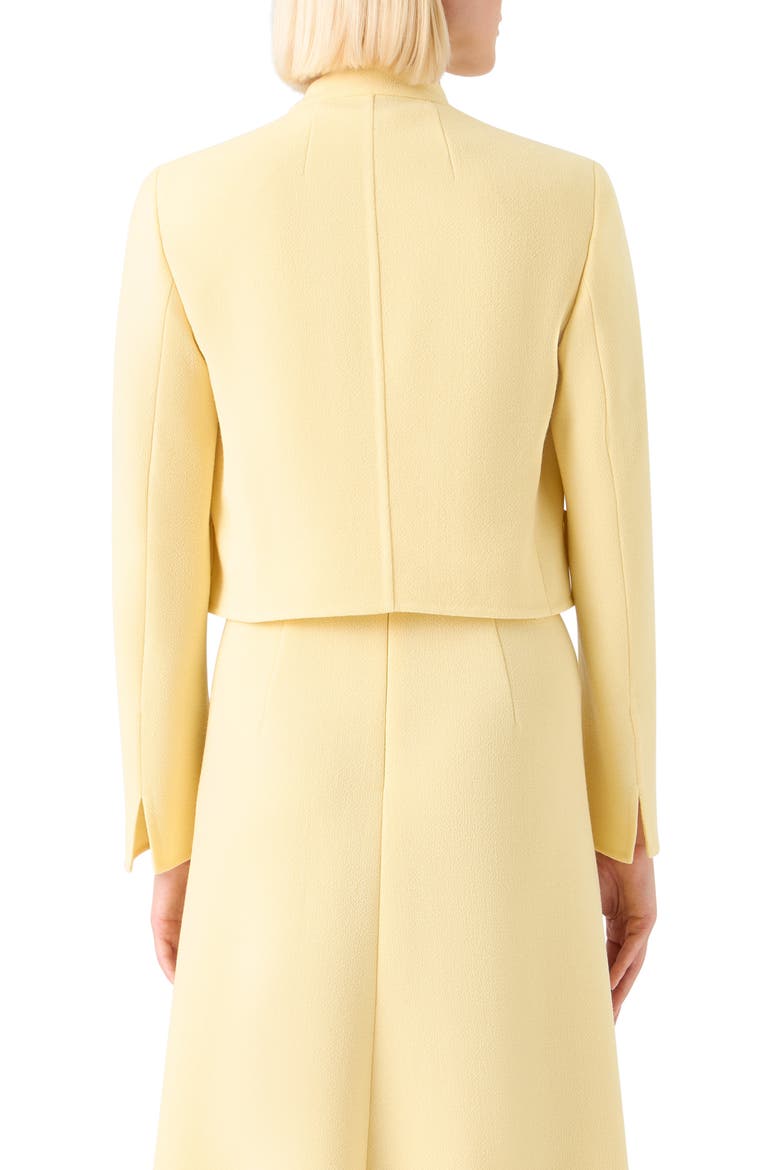 Helena Crop Wool Crepe Jacket, Alternate, color, SUN