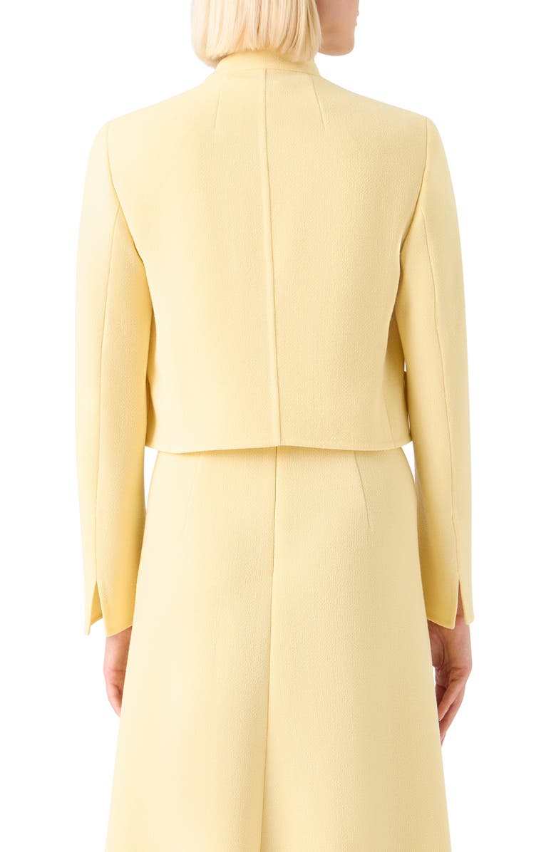 Akris Helena Crop Wool Crepe Jacket, Alternate, color, Sun